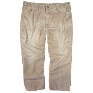Vintage Rustler Mens Tan Corduroy Straight Leg Pants Style 89661 Made USA 42x30